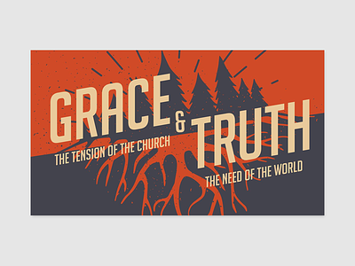 Grace & Truth: Sermon Marketing Graphic church grace graphic design marketing promotion religious sermon sermon graphic truth