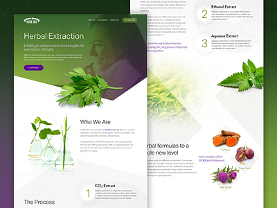 Herbal Landing Page green herbs home homepage landing plants ui web website