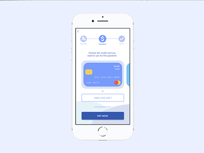 Credit card payment - iOS - DailyUI