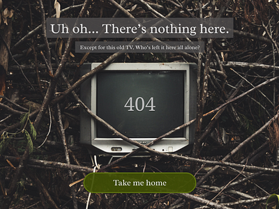 404 page - desktop - DailyUI