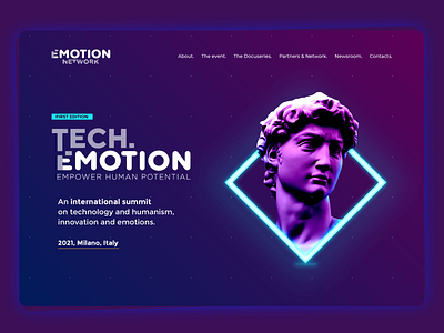 TechEmotion Webpage neon ui web webdesig