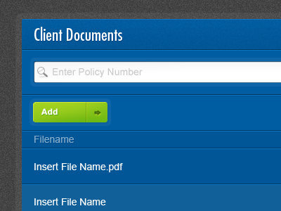 Client Documents App app blue green textures web app