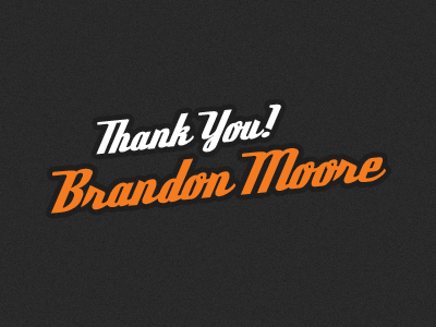 Thank You brandon moore dribbble invite orange thank you