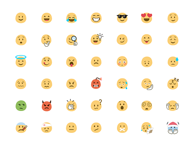 Zoho Emoji (Set 1) - World Emoji Day cool emoji expressions face fun joy love sad smile worldemojiday‬ zoho