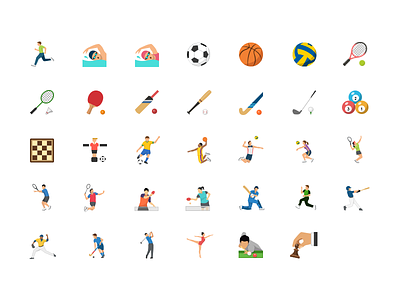Zoho Emoji (Set 3) - World Emoji Day badminton baseball chess cricket emoji football sports swimming tennis volleyball worldemojiday zoho