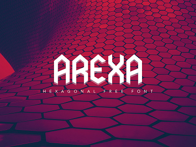 AREXA - Hexagonal Font arexa condensed font free font geometric sans serif type typeface typography