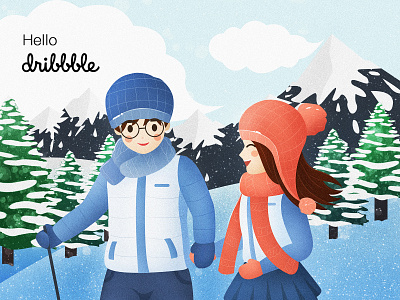 You are my winter surprise! illustration logo ux web