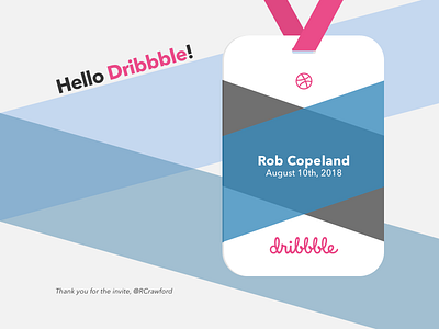 Hello, Dribbble! badge debut hello!
