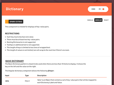 A Code switch that we're working on for SparkDesignSystem