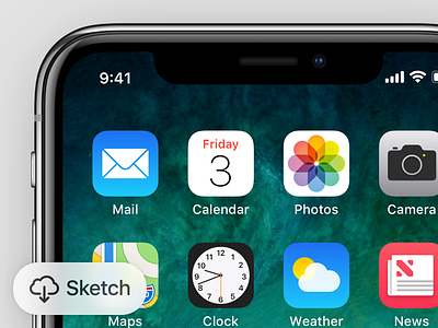 iPhone X GUI + Device model apple device gui icons iphone vector x