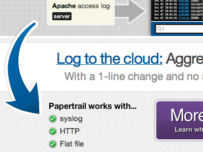Log to the cloud homepage