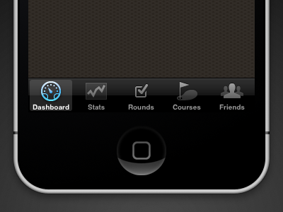 Golf Trac: iPhone Tab Bar icons ios iphone tabs