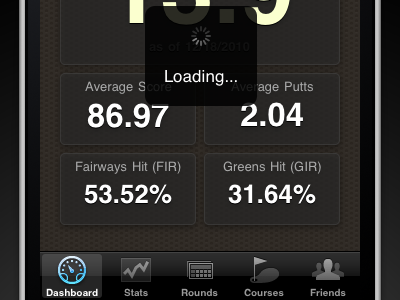 Golf Trac: iPhone Dashboard (updated)