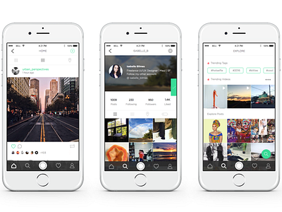 Instagram Redesign | UI app design instagram mobile redesign startup tech ui ux