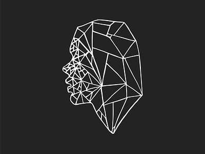 Illustration side project! black clean drawing geometric illustration profile simple white