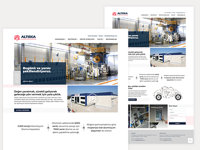 Alteka Aluminium Forging Website corporate design corporate website digital agency front end front end development frontend modern design ui uidesign website website design