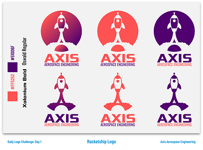 Axis Aerospace Engineering - Rocketship Logo art branding dailylogochallenge design flat icon illustrator logo rocketship vector