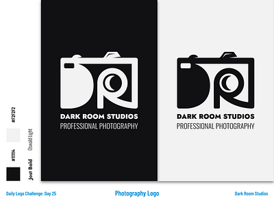 Dark Room Studios - Photography Logo and Branding art branding camera dailylogochallenge design flat icon illustrator logo minimalist photography vector