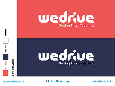 WeDrive - Rideshare Service Logo and Branding branding dailylogochallenge design flat illustrator lettering logo rideshare typographic typography vector