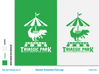 Triassic Park - Amusement Park Logo and Branding art branding carousel dailylogochallenge design dino dinos dinosaur dinosaurs flat illustration illustrator jurrasic park logo park triassic typography vector