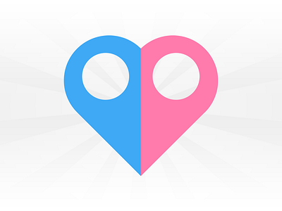 Logo POI app clean datting foursquare geolocation icon logo minimalist poi simple