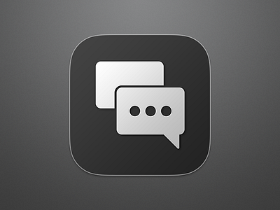Icon Chat App app chat clean icon ios logo messages messaging minimalist simple