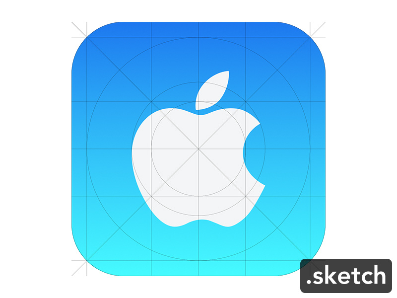 Freebie Sketch : Icon iOS7 icon freebie free ios7 grid sketch