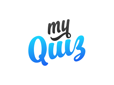 My Quiz handwrite logo quiz
