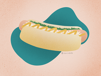 The Perfect Hotdog design illustration procreate