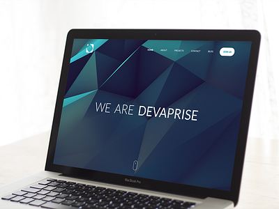 Devaprise Landing Page [WIP] clean colors landing minimal polygon shape simple space ui web webdesign website