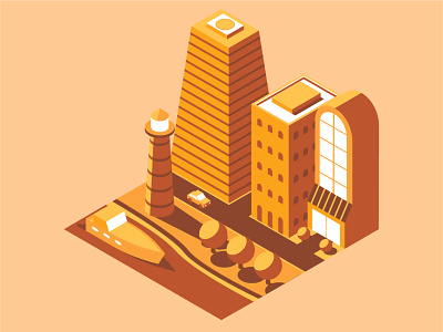 Isometric City Illustration