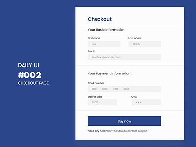 Daily UI #002 - Checkout form