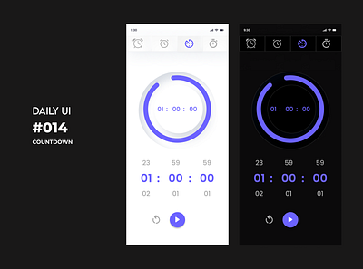 DAILY UI #014 - COUNTDOWN TIMER app design countdown timer dailyui dailyuichallenge ui design uiux uiuxdesign