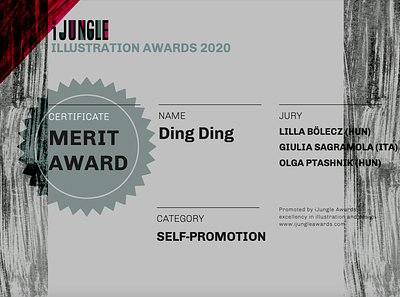 Merit Award from iJungle illustration awards 2020 award illustration