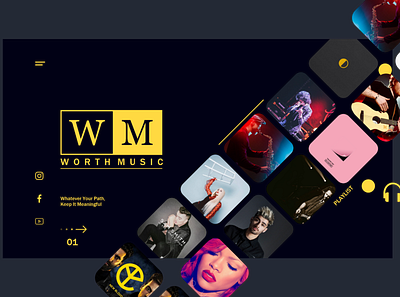 Music Web Design Concept app branding design ui ux web webdesign
