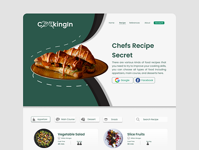 Chefs Recipe Dashboard app branding cook cookingclass design indonesia ui ux webdesign