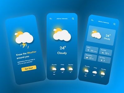 Weather App - Concept Design app appdesign application concept design new ui ux weather web webdesign