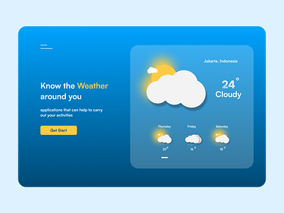 Weather Desktop Design app branding design designer desktopdesign indonesia ui uiuxdesigner ux web webdesign webindonesia