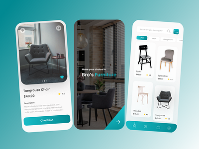 Furniture Concept Design app appdesign branding design graphic design product productdesign ui uidesign ux web webdesign