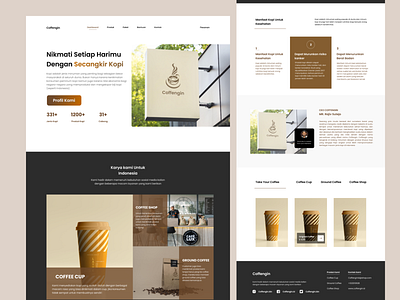 Coffee Industry Web Design branding coffee coffeshop design illustration indonesia logo ui ux vector web webdesign website
