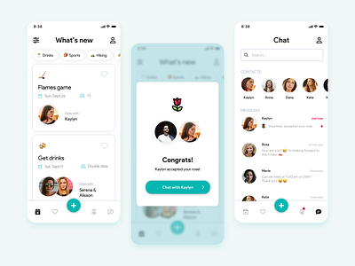 Dating ice breaker - new approach to the online dating world! app design ui uiux