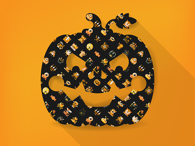 Halloween Happy Icons background halloween icon logo