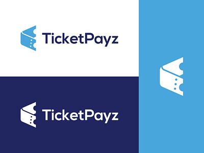 TicketPayz Logo app logo application brand identity branding digital currency futuristic minimalistic modern logo logo designer for hire logo mark symbol icon money app money bag negative space pay payment send technology app tech ticket ticketpay tickeypayz unique design wallet