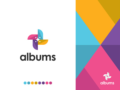 albums album albums app branding colorful colors design gallery icon idenity illustration logo mark minimalistic mmodern photos typography vector video layers website