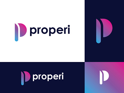 P for Properi - Logo Design alphabet apps branding branding and identity concept design gradient icon letter mark logo logo design logodesigner logomaker logomark monogram p p letter properi symbol website