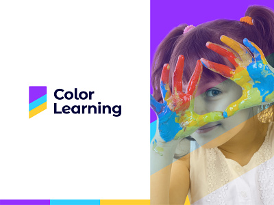Color Learning - Branding abstract app art branding color community education geometry icon identity learn learning logo mark online pen play school teaching writing