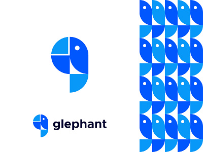 G + elephant logo concept