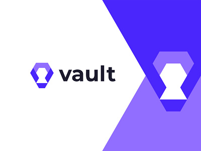 Logo concept for vault branding extension for sell graphic design icon identity lock logo logo maker negative space password protect safety security startup symbol mark tech technology ui vault website