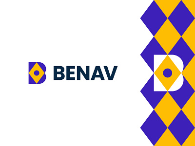 BENAV - Logo Concept abstract arrow b branding clever compass explore flat forward geometry grow icon identity letter logo mark minimal monogram move travel