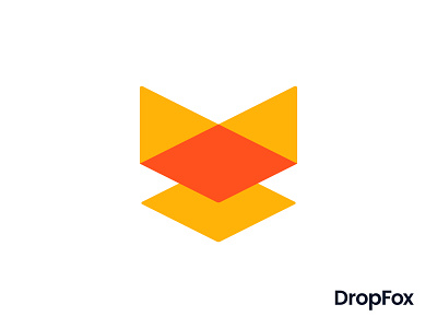 DropFox Logo Concept abstract logo animal logo app icon brand designer branding drop fox logo identity logo logo designer logo type logomark minimal logo modern logo negative space startup wolf
